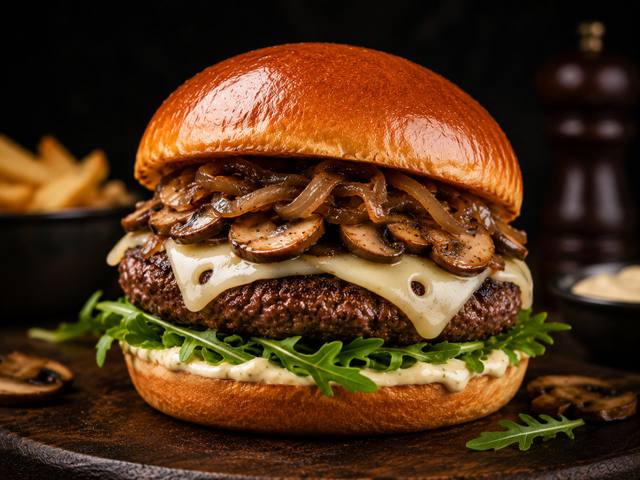 Mushroom Swiss Burger